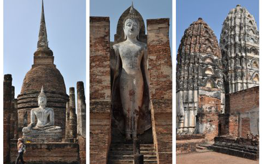 (Buddha image and stupa of Sukhothai) Image